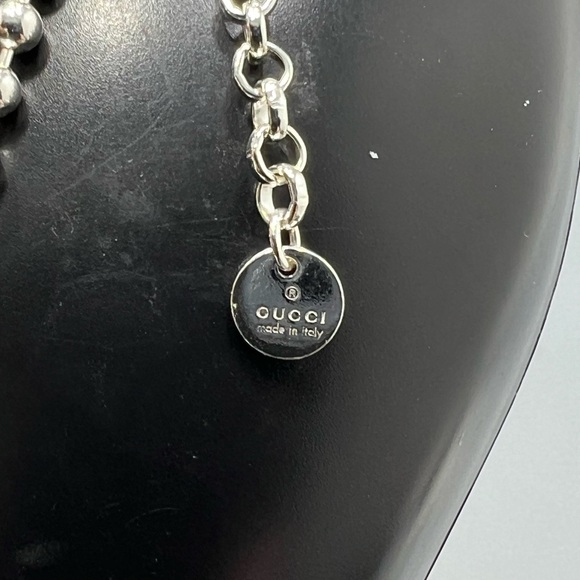 Authentic GUCCI Sterling Silver Double G Pendant Necklace - Picture 10 of 16